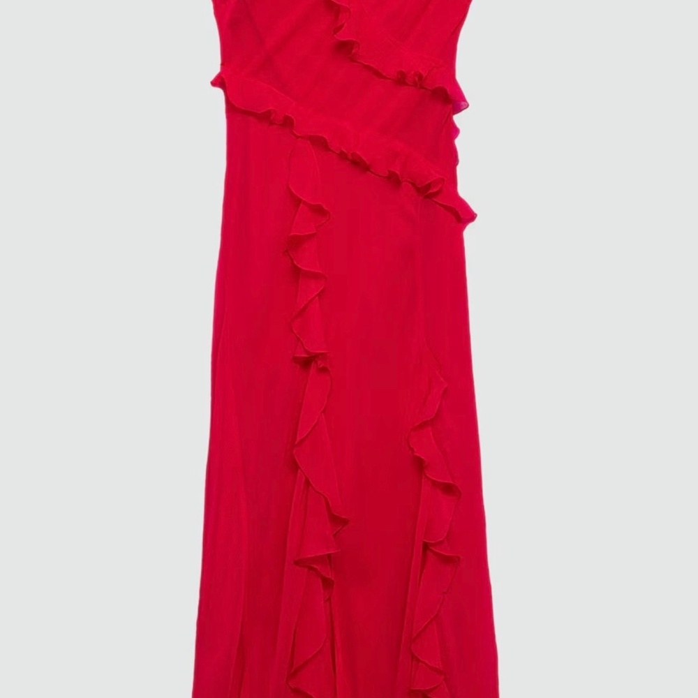 Mango Asymmetric Ruffled Dress - Picture 4 of 4